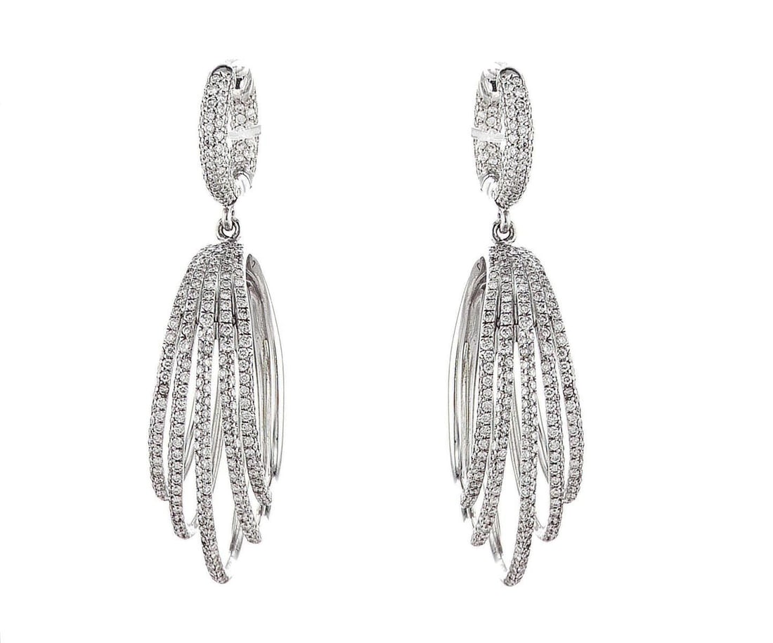 18kt Yellow Gold 2.4ctw Diamond Earrings (1 of 2)