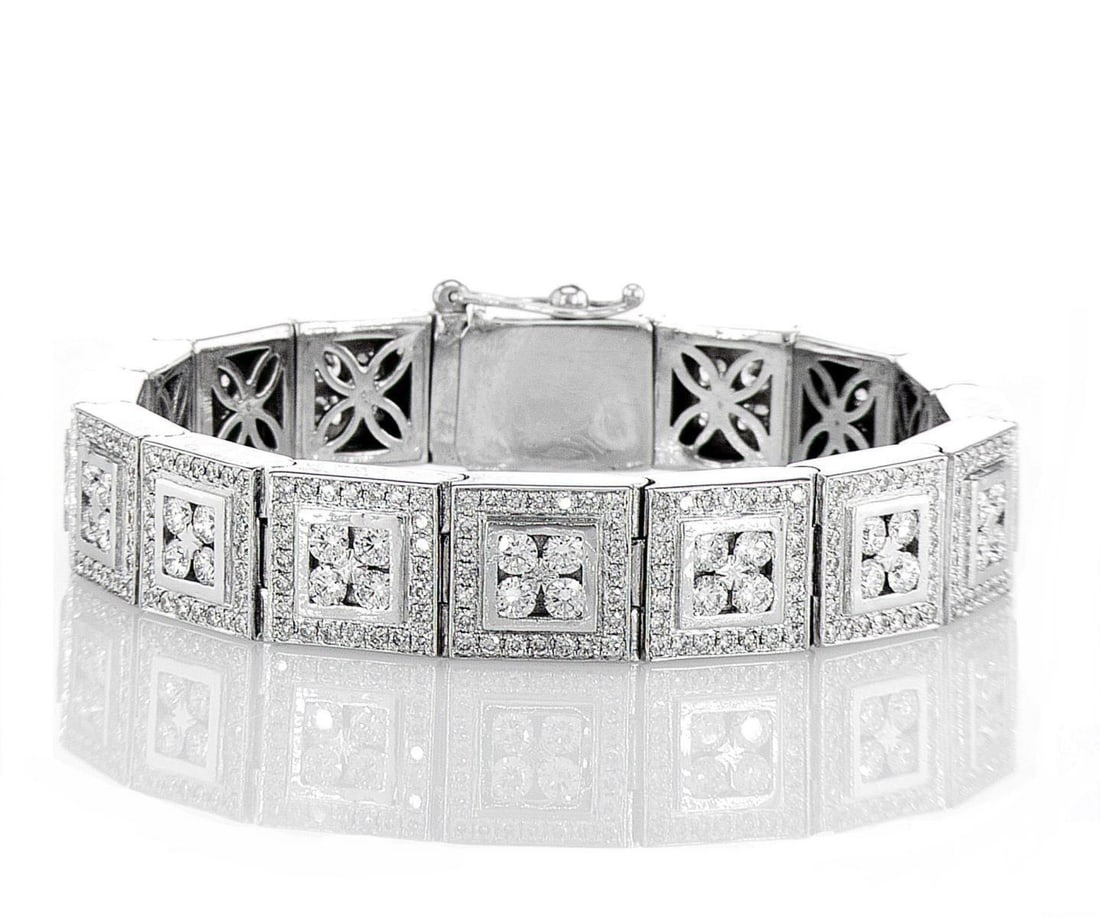 14kt White Gold 7.68ctw Diamond Bracelet (1 of 2)