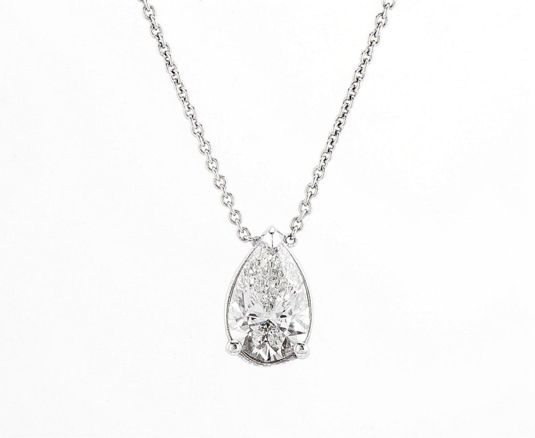 14kt White Gold 1.41ctw Diamond Pendant: Jewelry Description Description: One 14k white gold pendant, set with lab grown diamonds. Jewelry Weight: 2.57 Grs Total Diamonds Weight: 1.41 Cts Precious Metal: 14kt White Gold Certificate Number: D