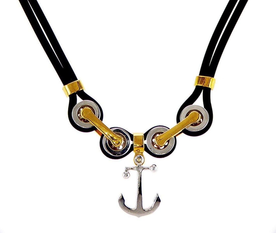 18k Yellow Gold Diamond Pendant: One 18K yellow gold and stainless steel necklace for men. Jewelry Weight: 11.82Grs Total Diamonds Weight: Cts Main Stones Description: For a HD 360 Spinning Video of Stone