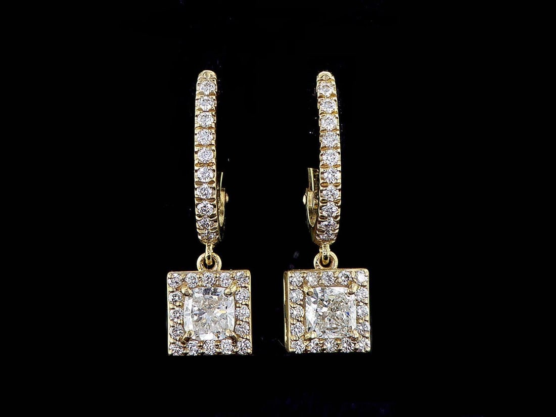 14kt Yellow Gold 1.32ctw Diamond Earrings (1 of 2)