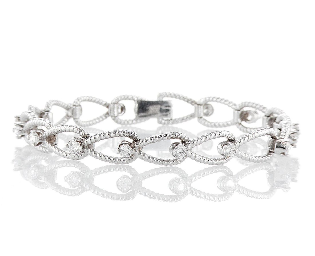 18k White Gold Diamond Bracelet (1 of 1)