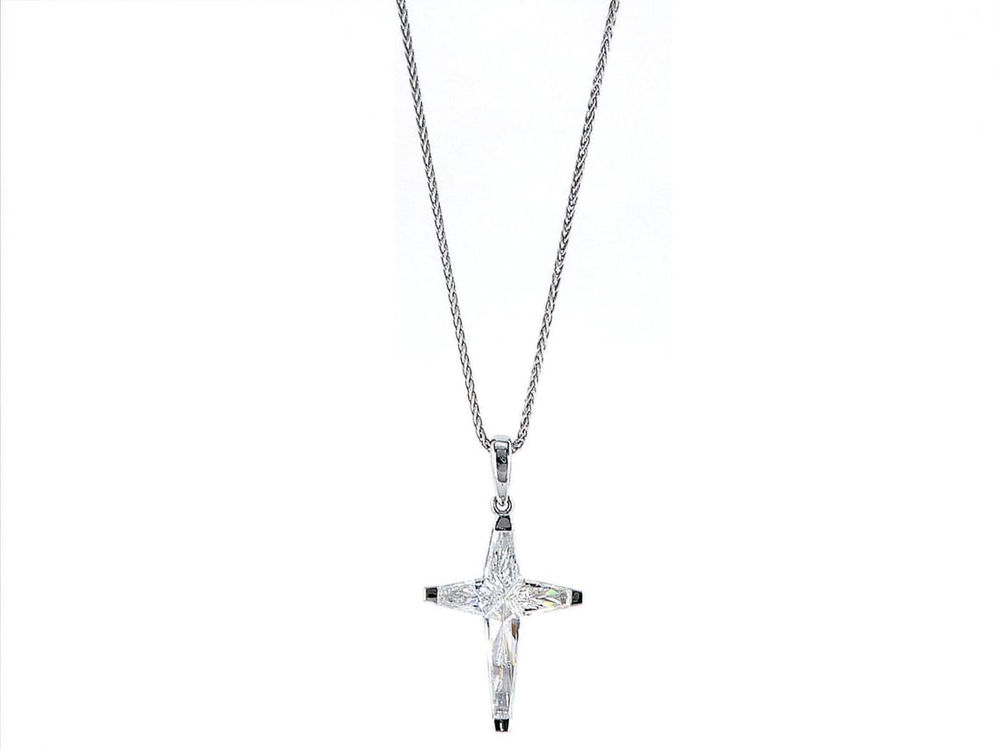 14kt White Gold 0.95ctw Diamond Pendant (1 of 2)