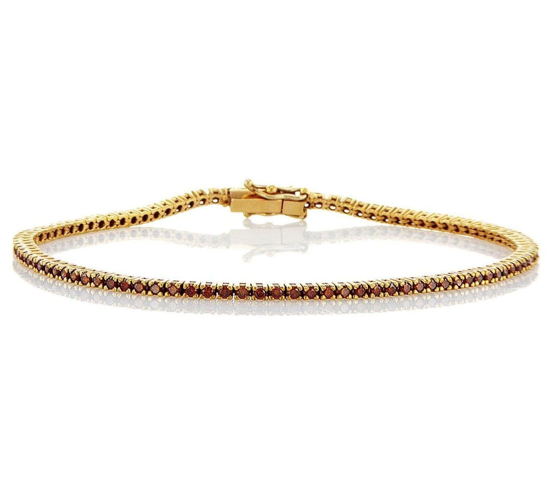 18kt Yellow Gold 1.3ctw Diamond Tennis Bracelet (1 of 1)