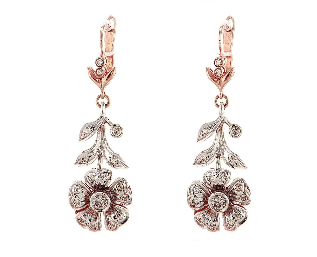 18kt Rose Gold 0.5ctw Diamond Earrings (1 of 2)
