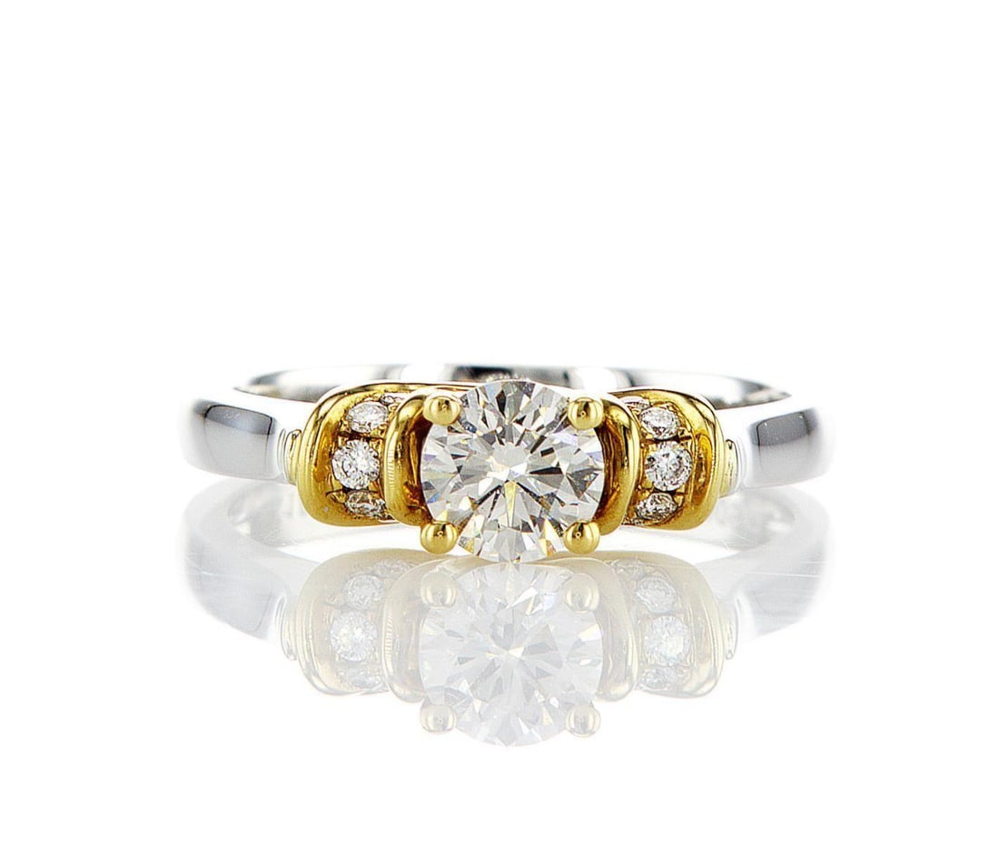 18kt White and Yellow Gold 0.9ctw Diamond Ring (1 of 2)