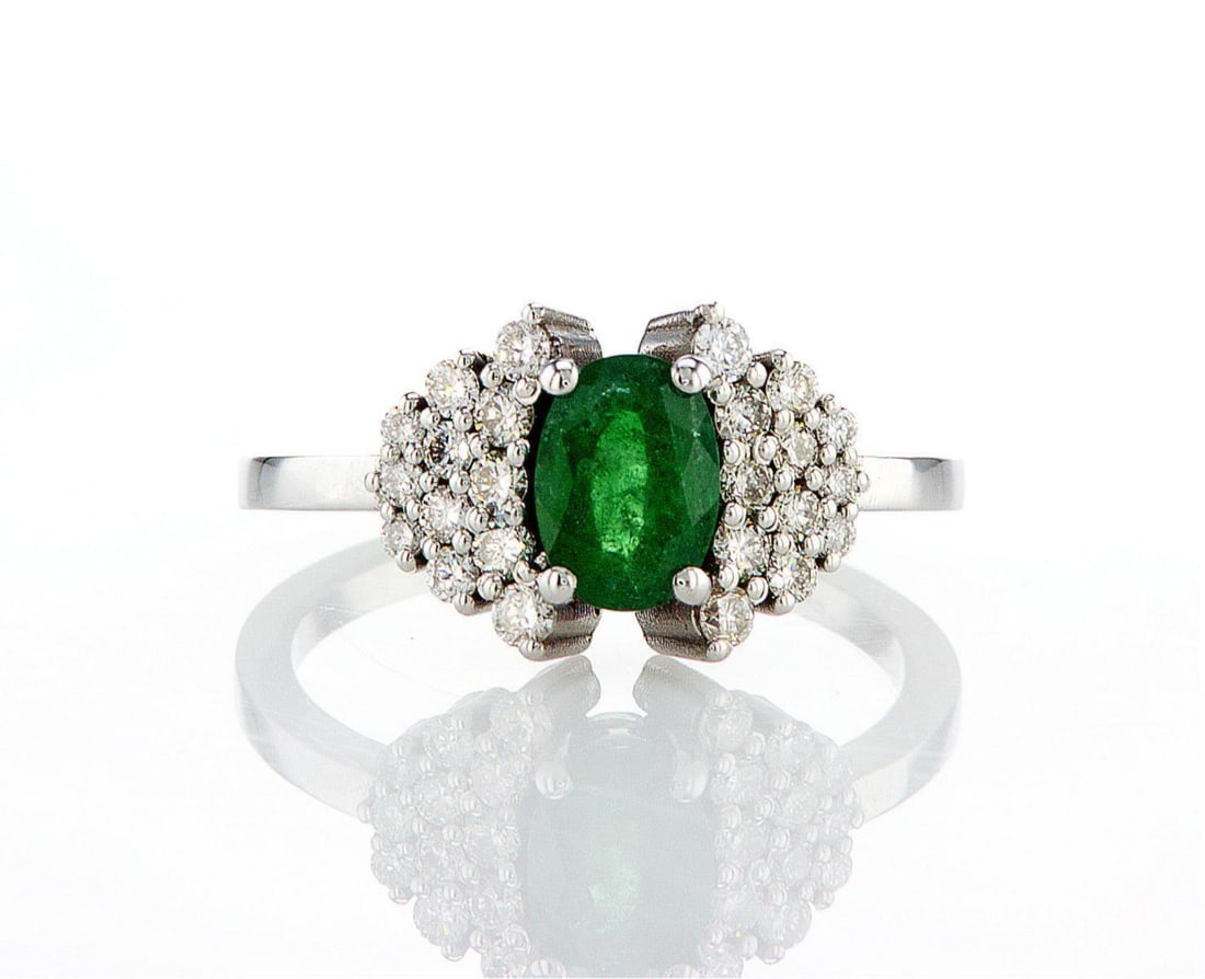 14kt White Gold 0.38ctw Diamond Ring: Jewelry Description Description: One 14k white gold ring, set with natural diamonds. Jewelry Weight: 3.41 Grs Total Diamonds Weight: 0.38 Cts Precious Metal: 14kt White Gold Certificate Number: DSL-