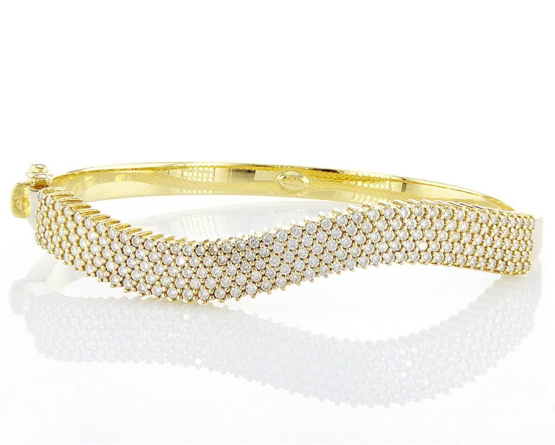 14kt Yellow Gold 2ctw Diamond Simulant Bangle (1 of 2)