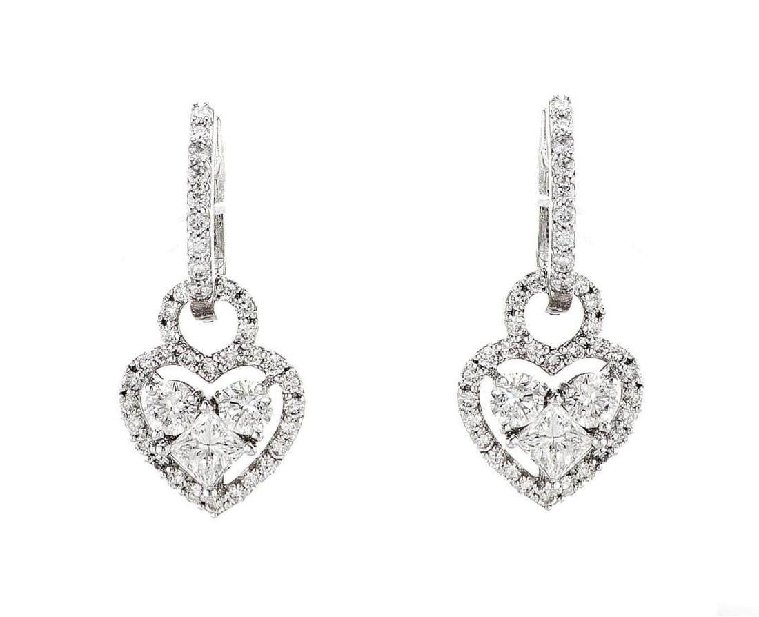 14kt White Gold 0.76ctw Diamond Earrings (1 of 2)