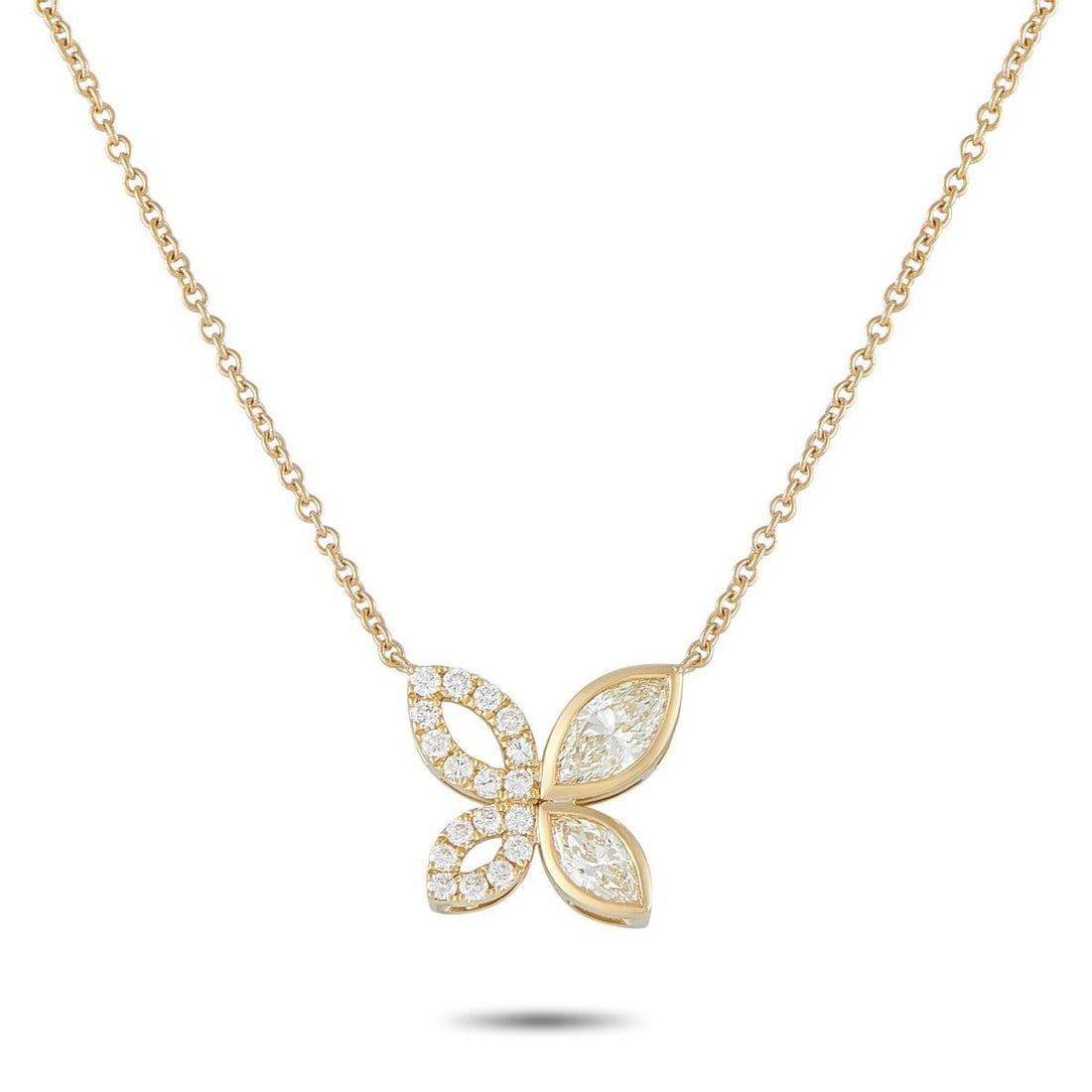 18K YELLOW GOLD 1.62CT DIAMOND BUTTERFLY NECKLACE (1 of 4)