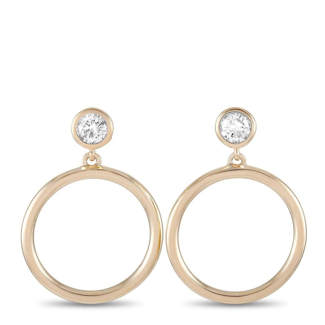 14K YELLOW GOLD 0.31 CT DIAMOND EARRINGS (1 of 3)