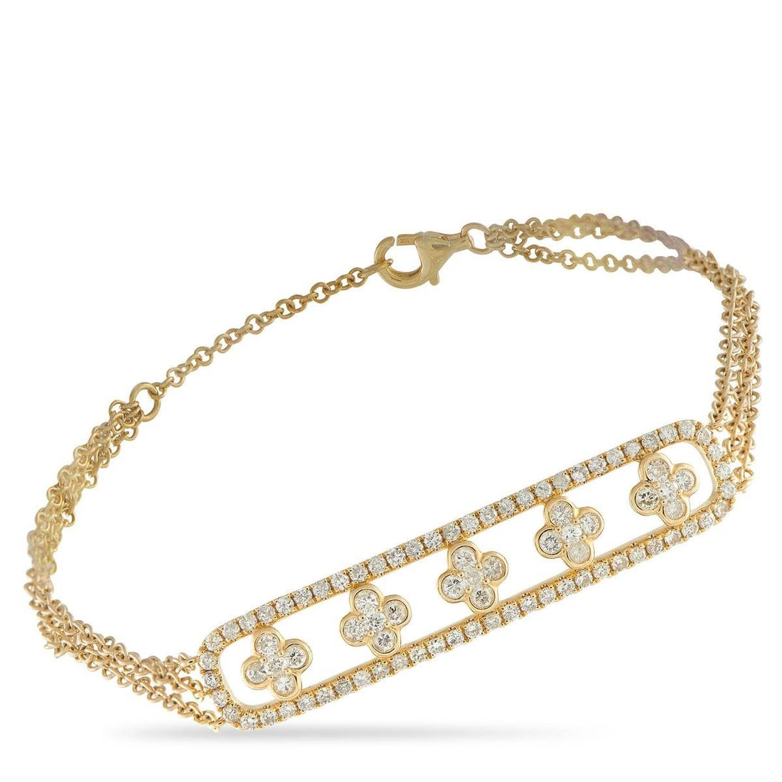14K YELLOW GOLD 1.25CT DIAMOND BRACELET (1 of 3)