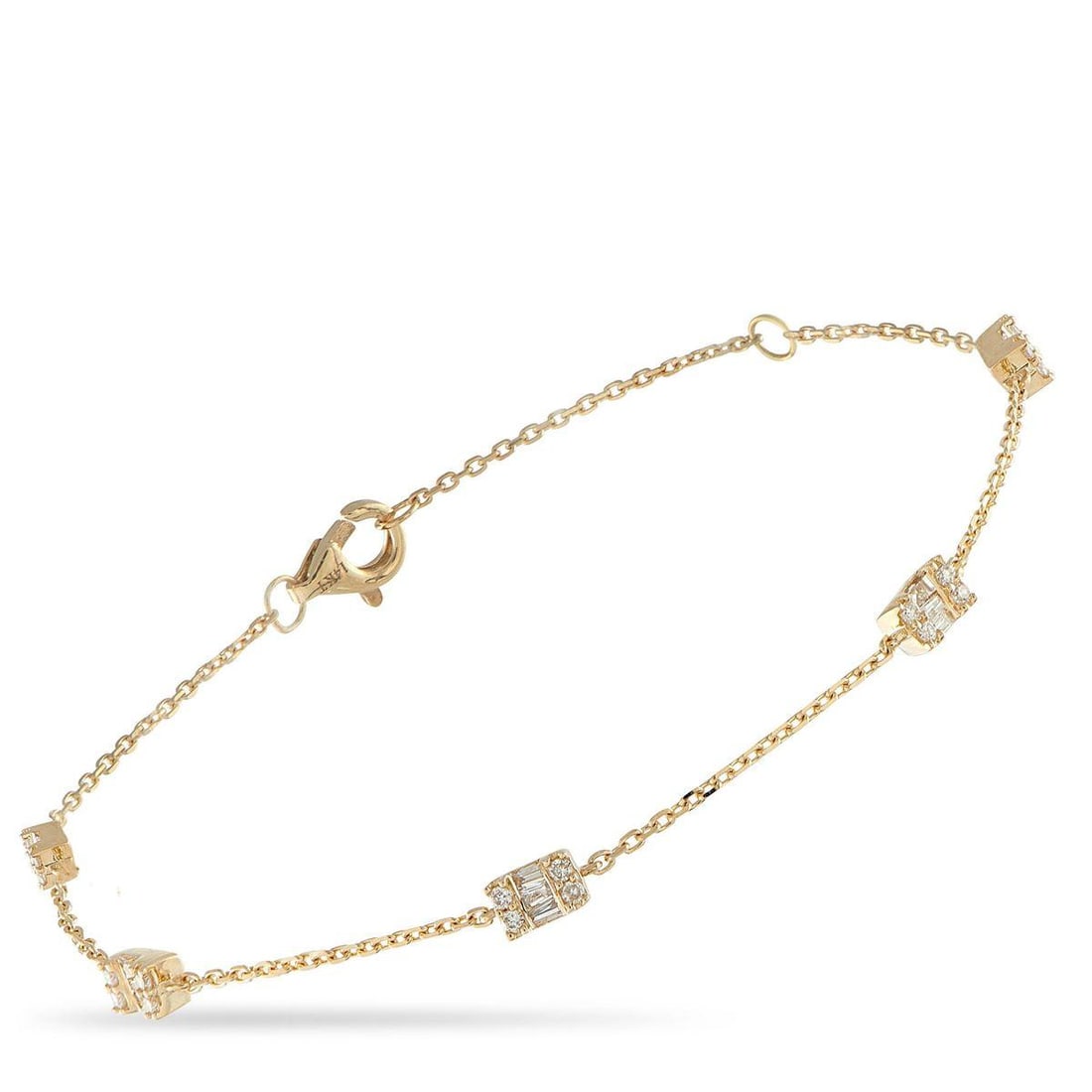 14K YELLOW GOLD 0.35CT DIAMOND BRACELET (1 of 3)