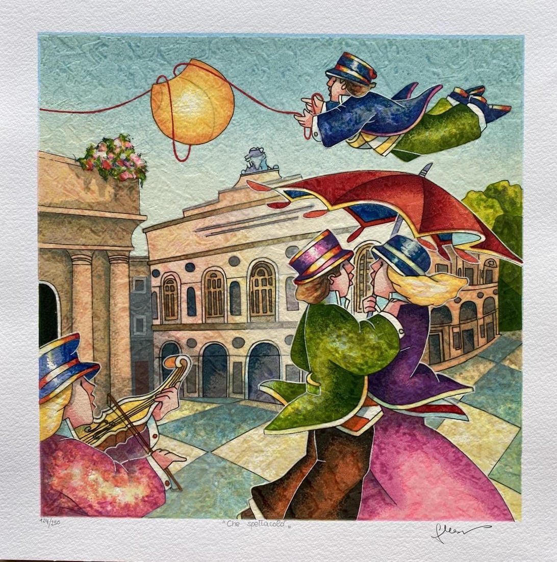 Francesco Nesi- Original Serigraph on Paper "CHE SPETTACOLO" (1 of 1)