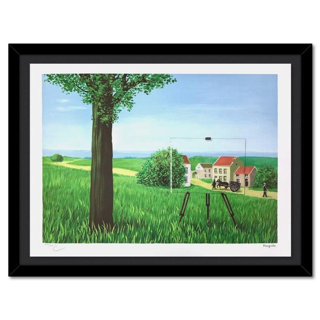 Rene Magritte 1898-1967 (After), "La Belle Captive (The Fair Captive)" Framed Limited Edition (1 of 3)