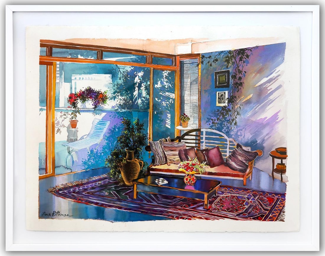 Zina Roitman- Original Watercolor "Untitled" (1 of 3)