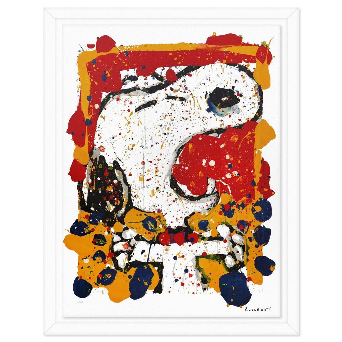 Tom Everhart- Hand Pulled Original Lithograph "Squeeze the Day-Friday": Artist: Tom Everhart. Medium: Hand Pulled Original Lithograph. Title: Squeeze the Day-Friday. Size: 38" x 29". Measures approx. 43" x 34" (framed). Signature: Hand signed and numbered. Certificate of
