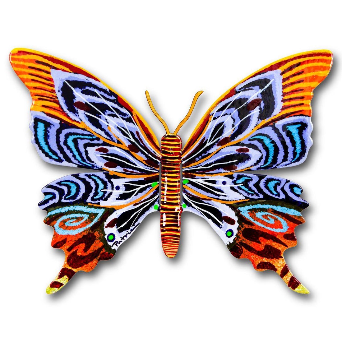 Patricia Govezensky- Original Painting on Cutout Steel "Butterfly" (1 of 2)