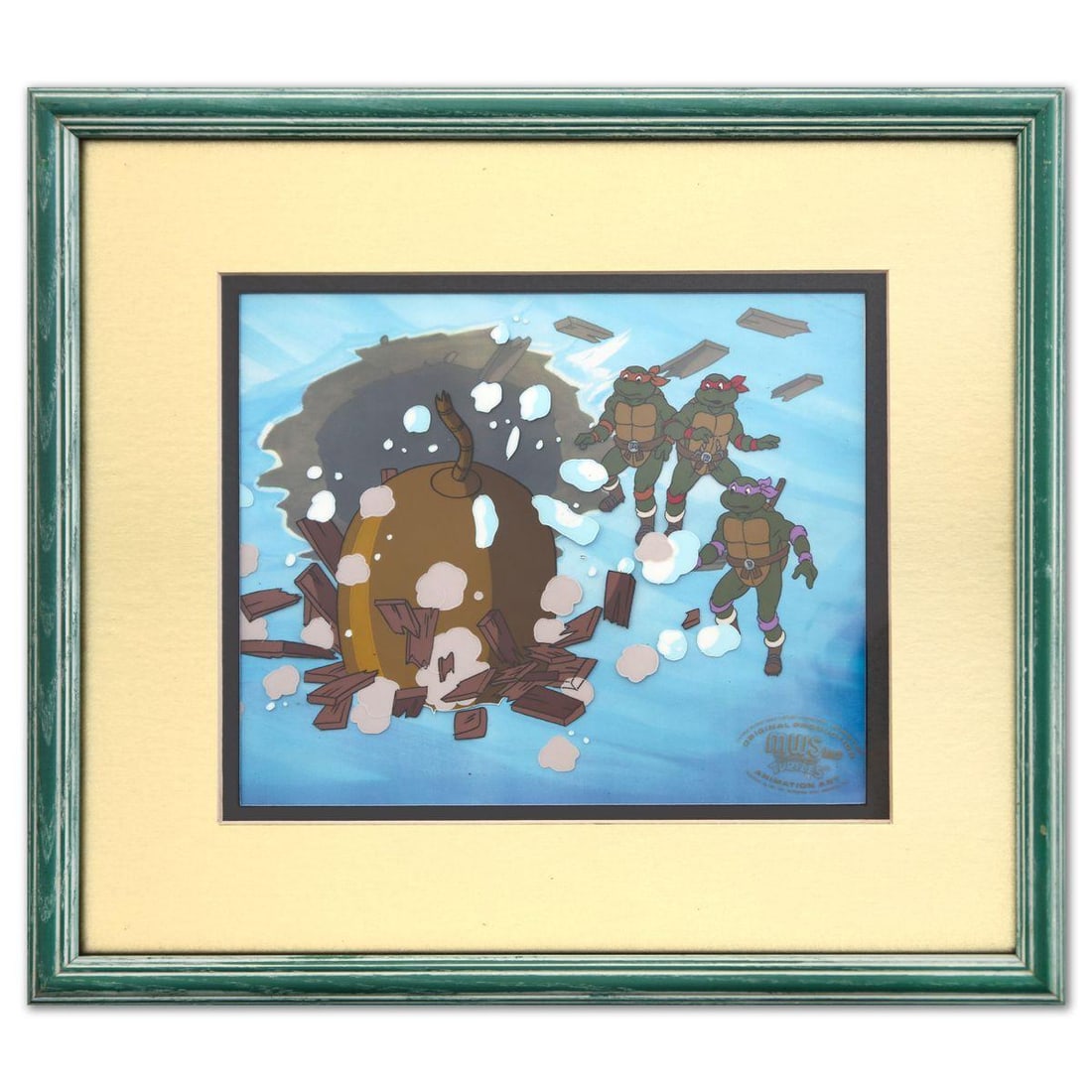 Animation Art- Hand-Painted Cel "Donatello, Michaelangelo, and Raphael" (1 of 2)