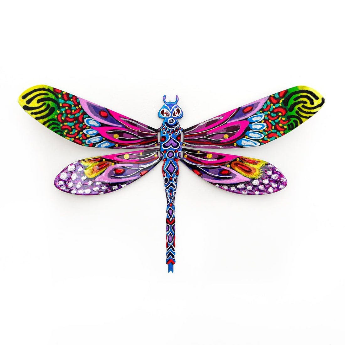 Patricia Govezensky- Original Painting on Cutout Steel "Dragonfly" (1 of 2)