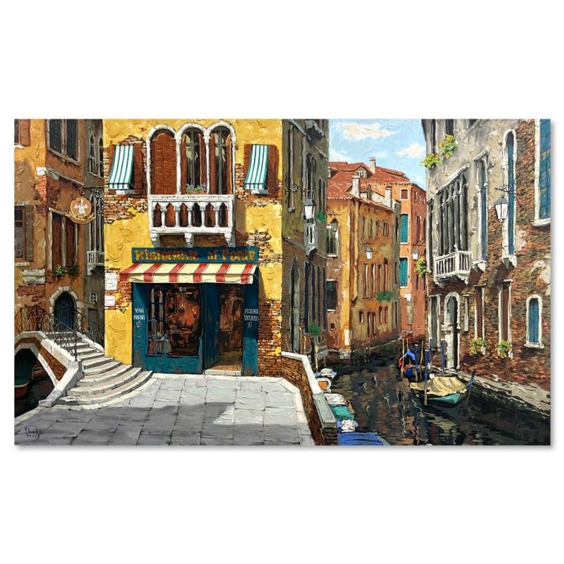 Viktor Shvaiko, "Sunny Day in Venice" Hand Embellished Limited Edition Printer's Proof on Canvas (1 of 2)