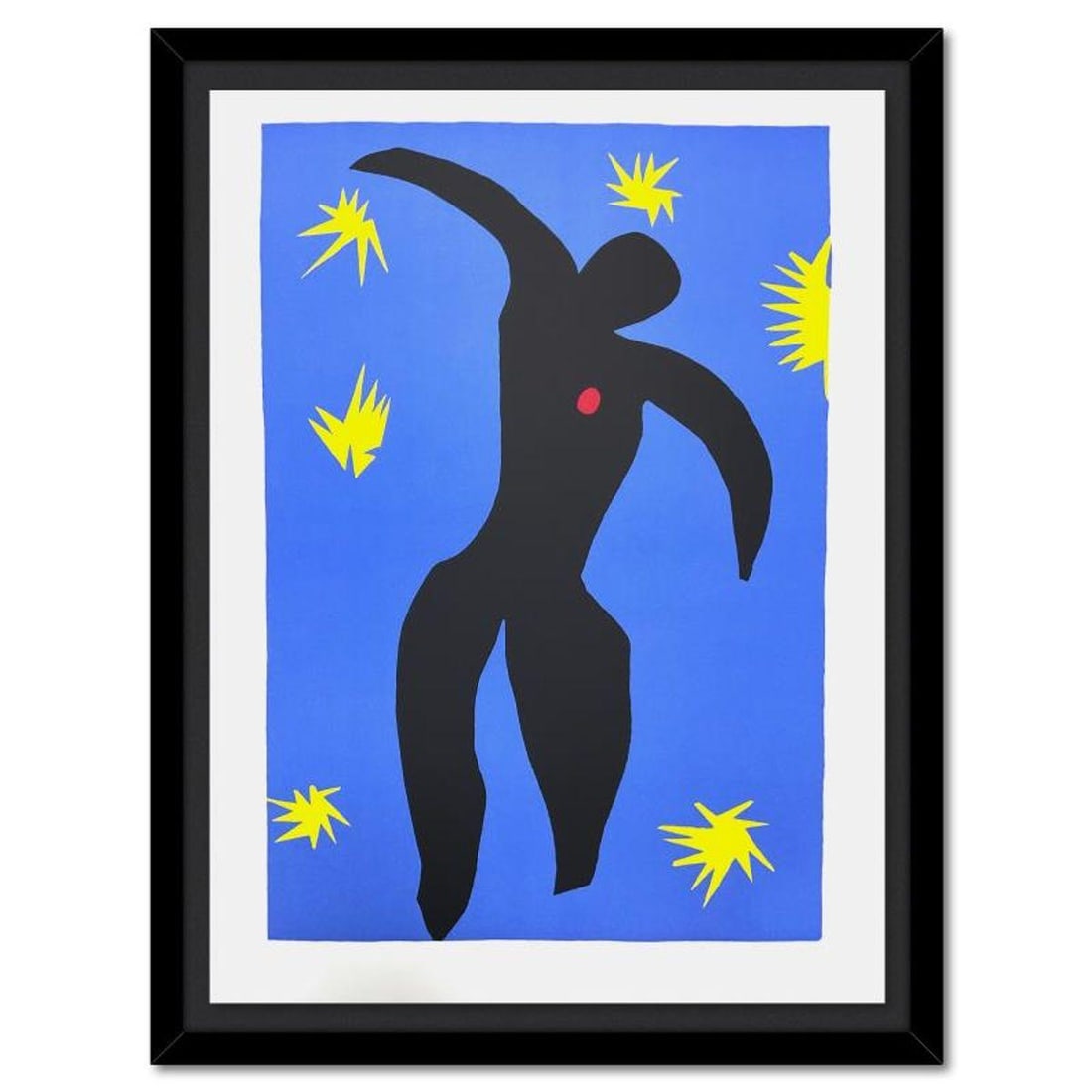 Henri Matisse 1869-1954 (After), "Icare (Icarus)" Framed Limited Edition Lithograph with Certificate: Icare (Icarus) is a limited edition lithograph by Henri Matisse (1869-1954). This piece comes from an edition of 200 authorized by the Matisse Estate; the edition number is not on the piece itself but