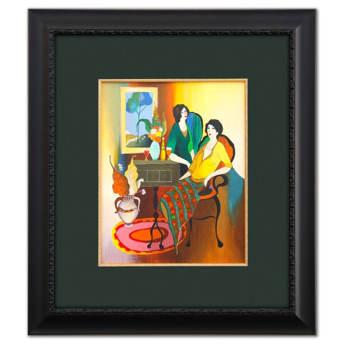 Itzchak Tarkay (1935–2012)- Serigraph on Paper "Relaxing Evening" (1 of 2)