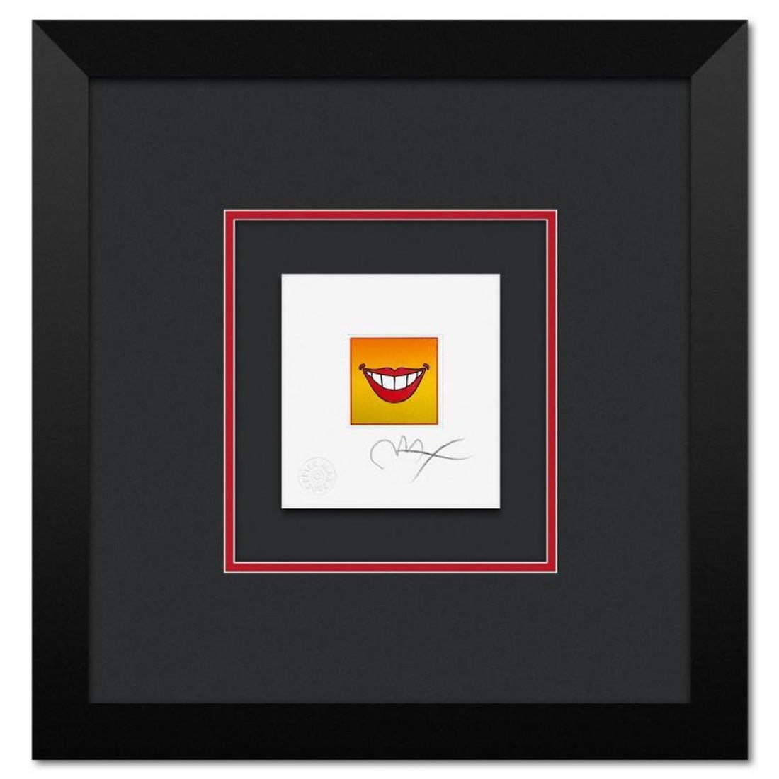 Peter Max, "Smile" Framed Limited Edition Lithograph, Numbered and Hand Signed with Certificate of (1 of 2)
