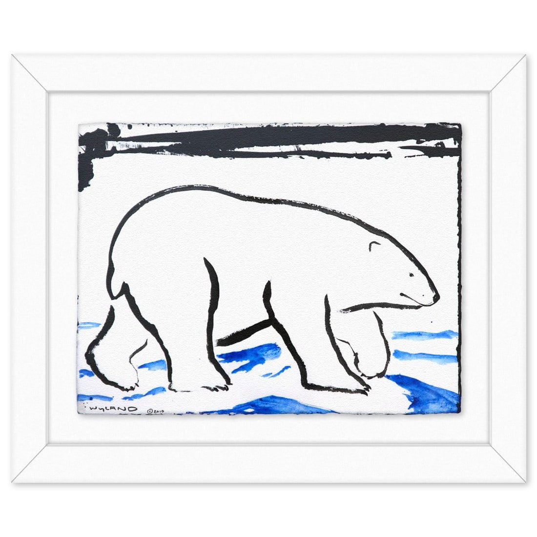 Wyland- Original Sumi Ink Painting "Polar Bear" (1 of 2)
