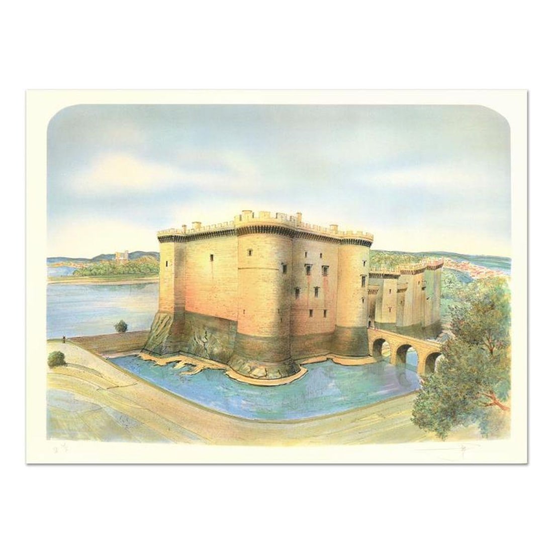 Rolf Rafflewski, "Chateau de Tarascon" Limited Edition Lithograph, Numbered and Hand Signed. (1 of 1)