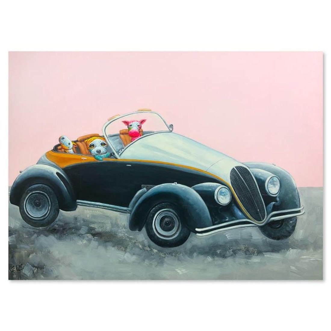 Wang, "Classic" Original Mixed Media Painting on Gallery Wrapped Canvas (43" x 59"), Hand Signed (1 of 2)