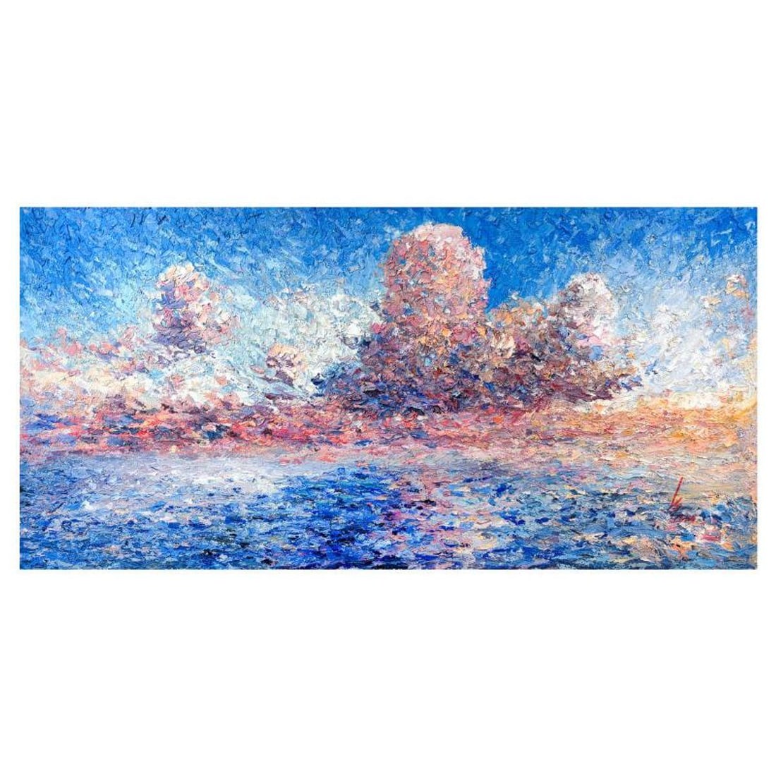 Inam, Original Oil Painting on Canvas, Hand Signed with Letter of Authenticity.: This is an original oil painting on canvas by Inam, hand signed by the artist. Includes Letter of Authenticity. Measures approx. 26" x 50" (image).