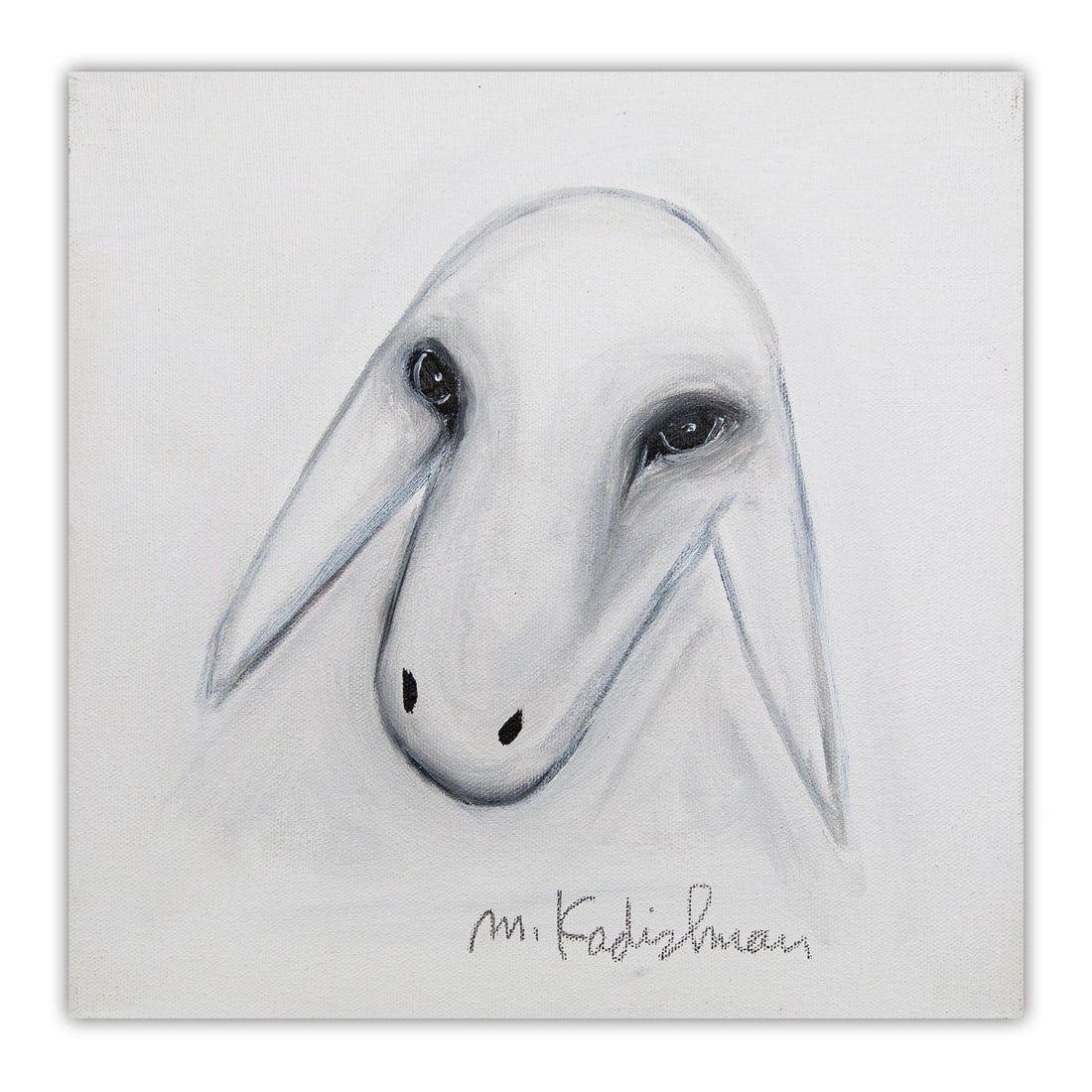 Menashe Kadishman- Original Acrylic on Canvas "Untitled" (1 of 2)