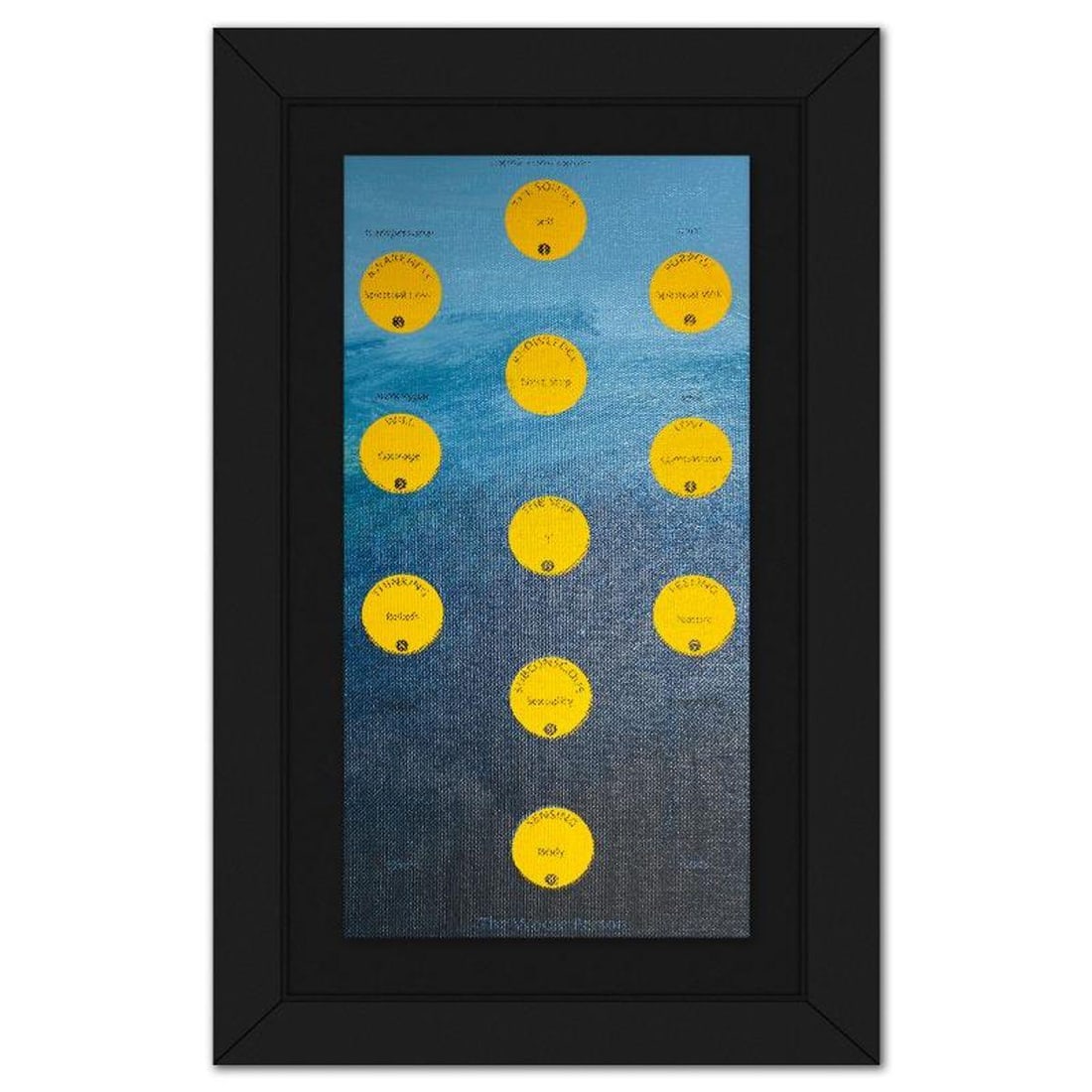 Steve Kaufman (1960-2010), "Kabbalah the Whole Person" Framed Hand Embellished Limited Edition: Kabbalah the Whole Person is a hand embellished limited edition silkscreen on canvas by Andy Warhol protege, Steve Kaufman (1960-2010), numbered 11/50 inverso and hand signed by the artist. This piece