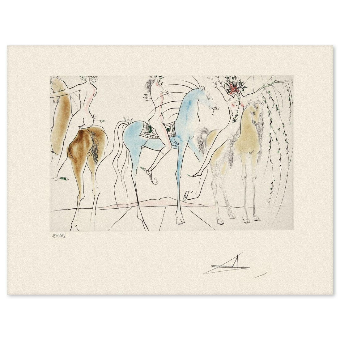 Salvador Dali- Etching "Mimetic Arborscent Hamadryads" (1 of 3)