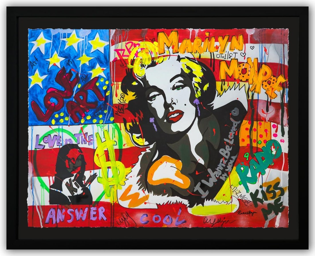 Nastya Rovenskaya- Original Mixed Media on Paper "Show Time" (1 of 2)