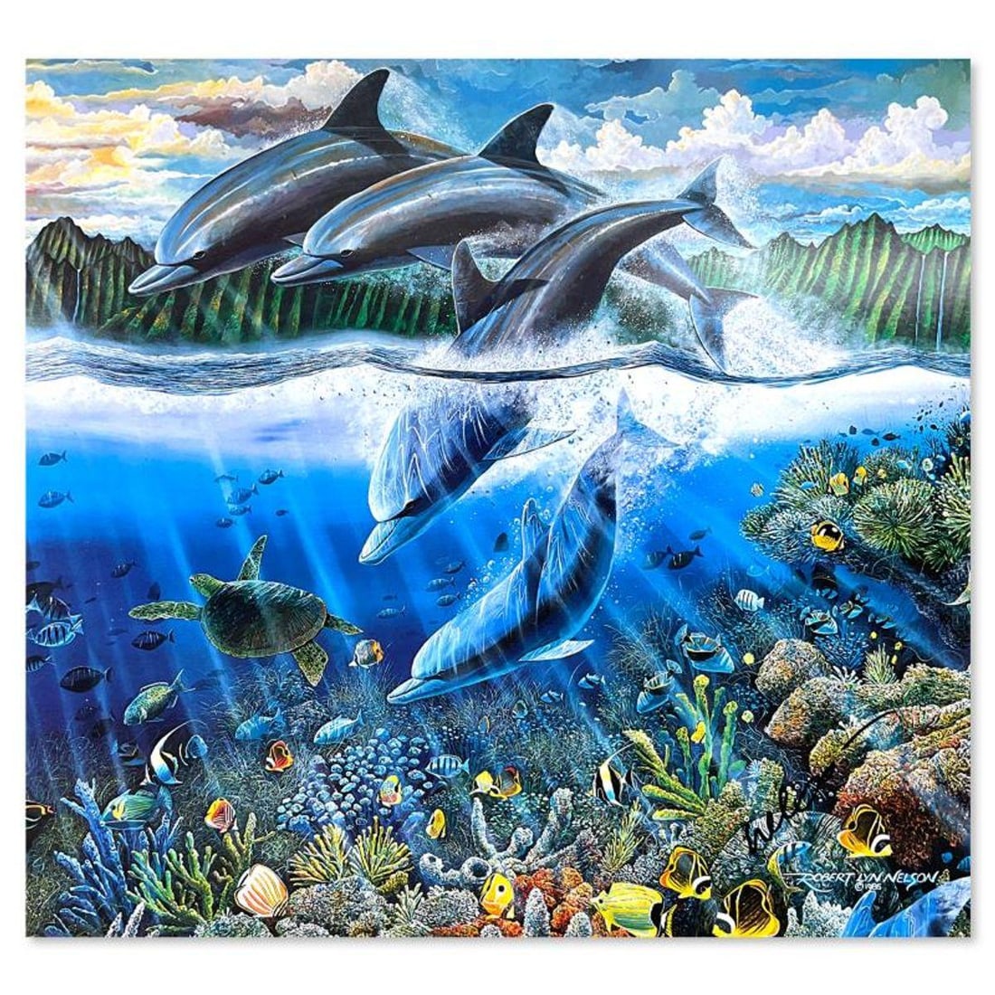 Robert Lyn Nelson, "Glisten of Na Pali" Hand Signed Poster (1 of 2)