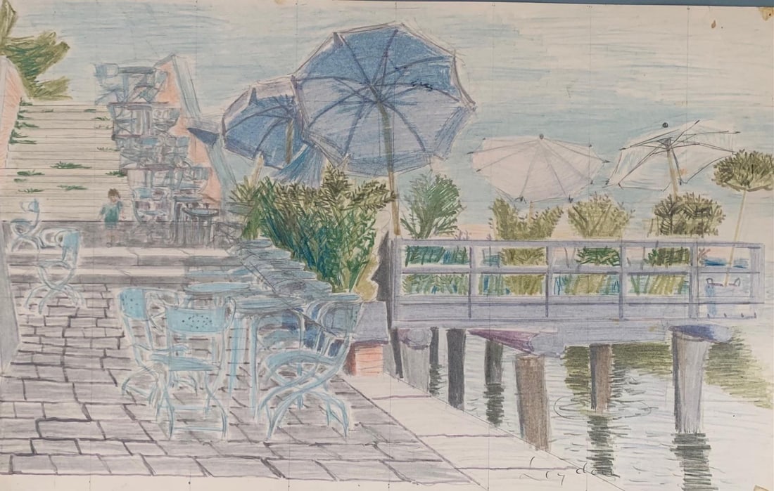 Unknown- Original watercolor on paper (1 of 2)