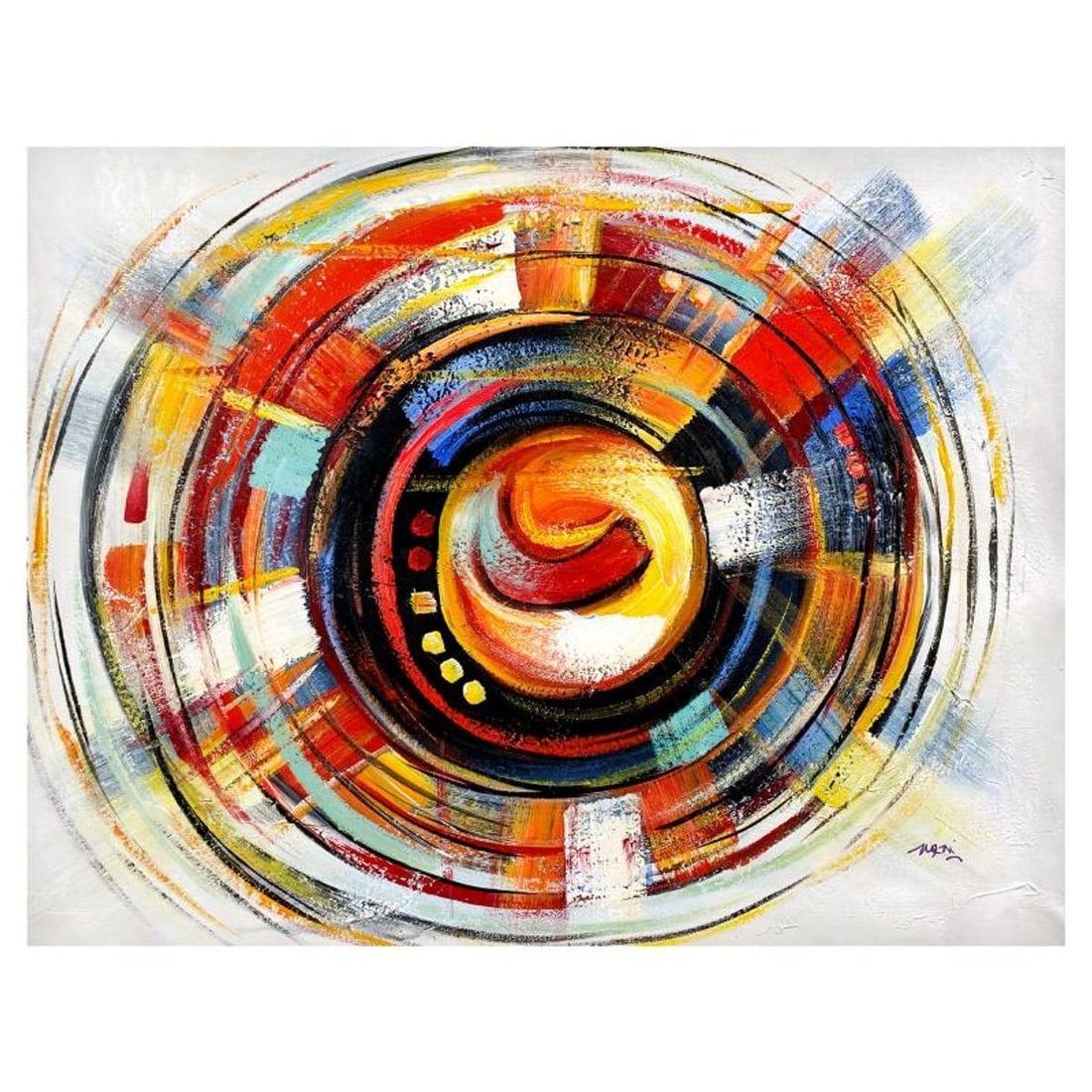 Mani, Original Acrylic Painting on Canvas, Hand Signed with Letter of Authenticity.: This is an original acrylic painting on canvas by Mani, hand signed by the artist. Includes Letter of Authenticity. Measures approx. 30" x 40" (image).