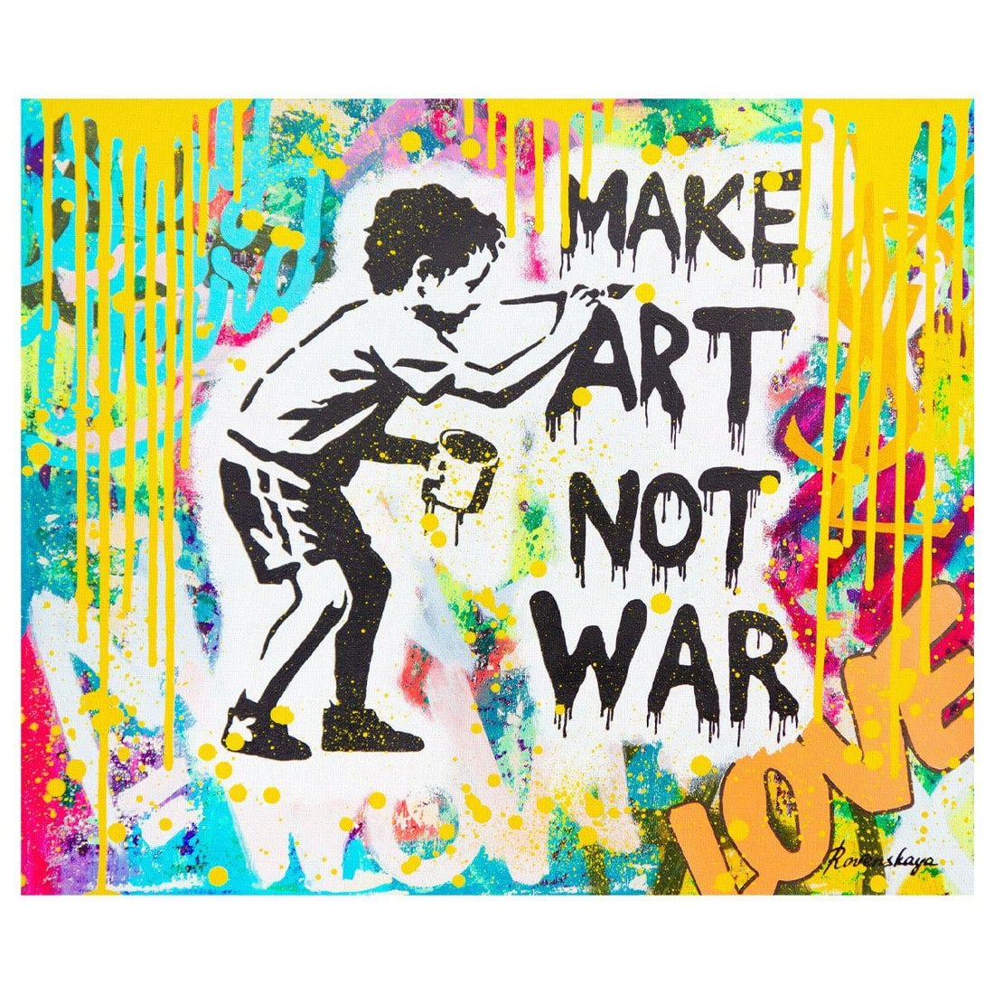 Nastya Rovenskaya- Original Oil on Canvas "Spray It, Don't Say It" (1 of 2)