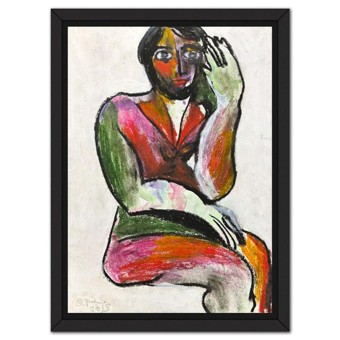 Jenik Cook, Framed Hand Signed Original Painting with Letter of Authenticity. (1 of 2)