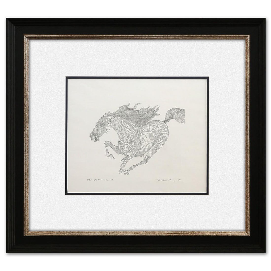 Guillaume Azoulay- Original Pen and Ink Drawing "Etude Equus Finale" (1 of 3)