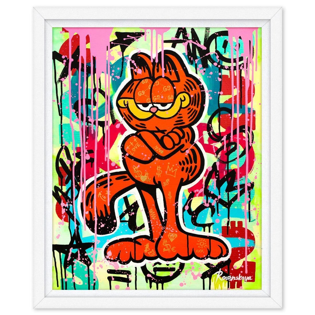 Nastya Rovenskaya- Original Oil on Canvas "My Red Cat" (1 of 2)