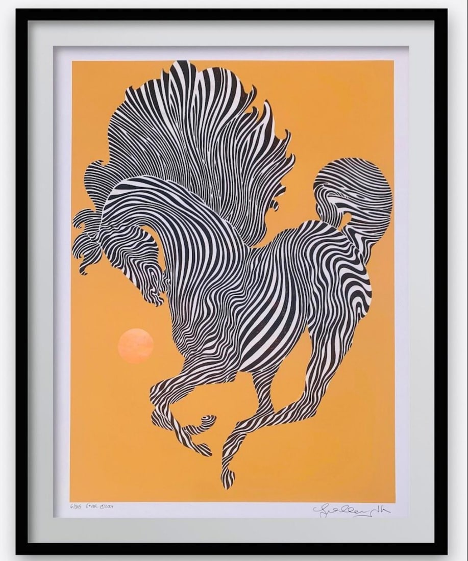 Guillaume Azoulay- Limited edition print on paper: Artist: Guillaume Azoulay. Medium: Limited edition print on paper. Size: 18" x 25". Measures approx. 26" x 33" (framed). Signature: Hand Signed and numbered. Reference#: 25157.