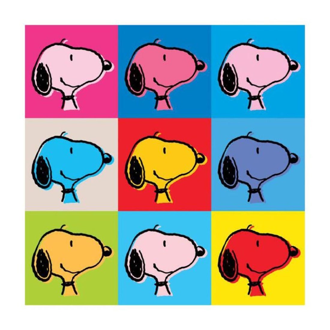 Peanuts, "Snoopy Goes Pop" Hand Numbered Canvas (40"x40") Limited Edition Fine Art Print with (1 of 2)