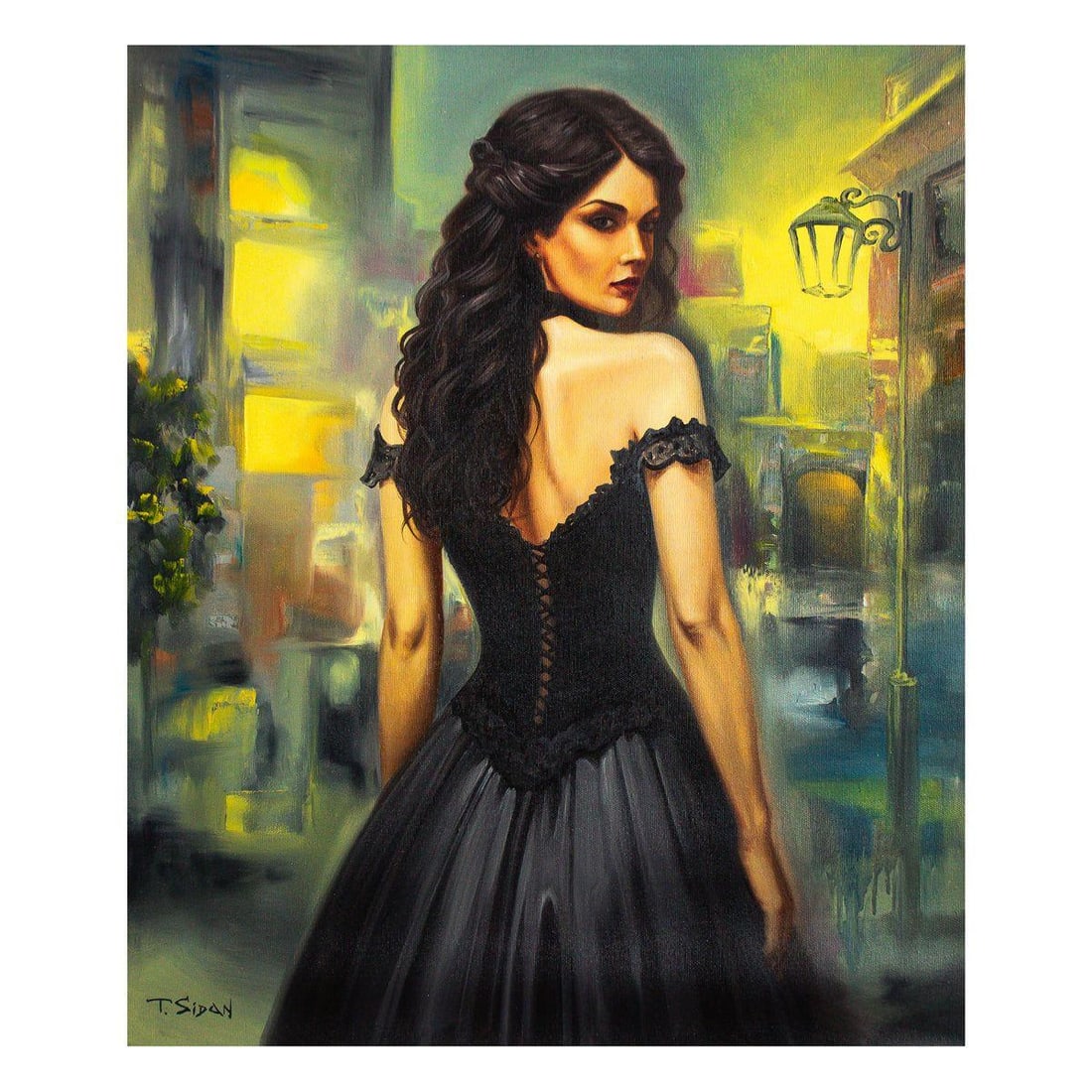 Taras Sidan- Original Oil on Canvas "Rose": Artist: Taras Sidan. Medium: Original Oil on Canvas. Title: Rose. Size: 24" x 20". Signature: Hand Signed by the artist. Certificate of Authenticity: From the publisher. Reference#: 57183.