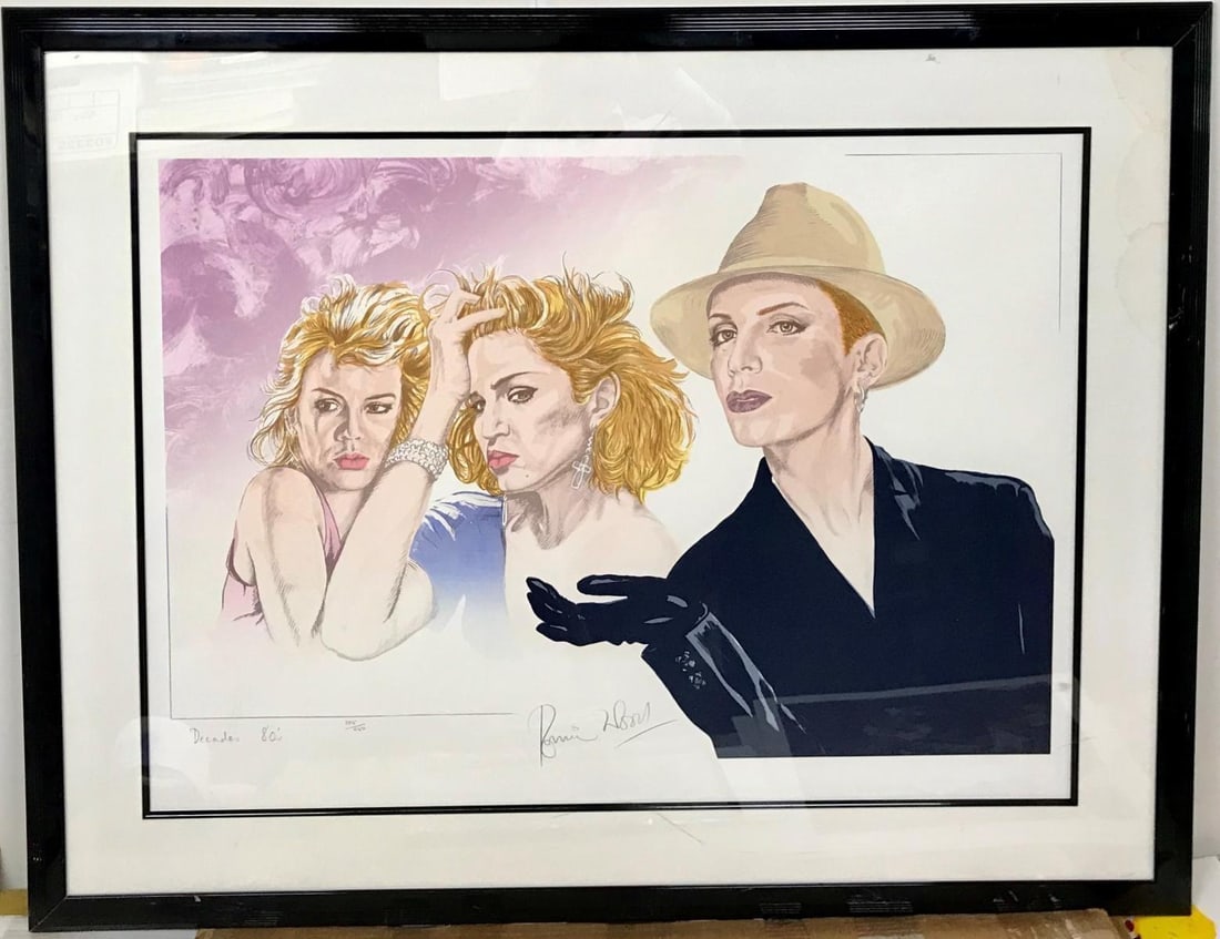 Ronnie Wood- Original Lithograph: Artist: Ronnie Wood. Medium: Original Lithograph. Measures approx. 40" x 40" (framed). Reference#: 24999.