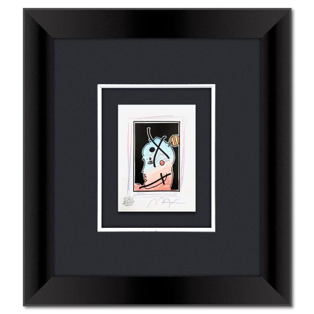 Peter Max, Framed One-of-a-Kind Mixed Media, Hand Signed with Registration Number Certifying (1 of 2)