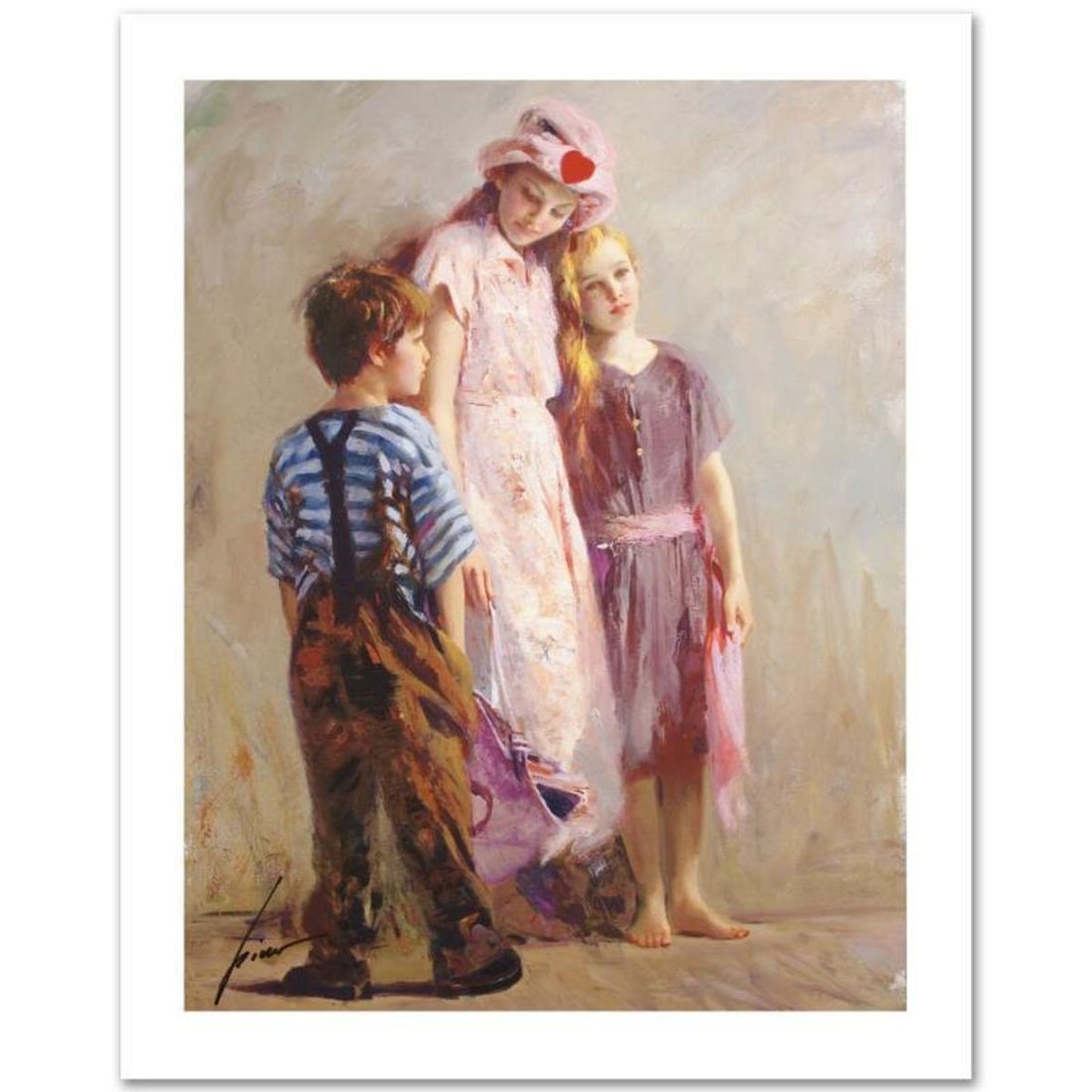 Pino (1939-2010), "The Spirit of Love" Limited Edition on Canvas, Numbered and Hand Signed with (1 of 2)