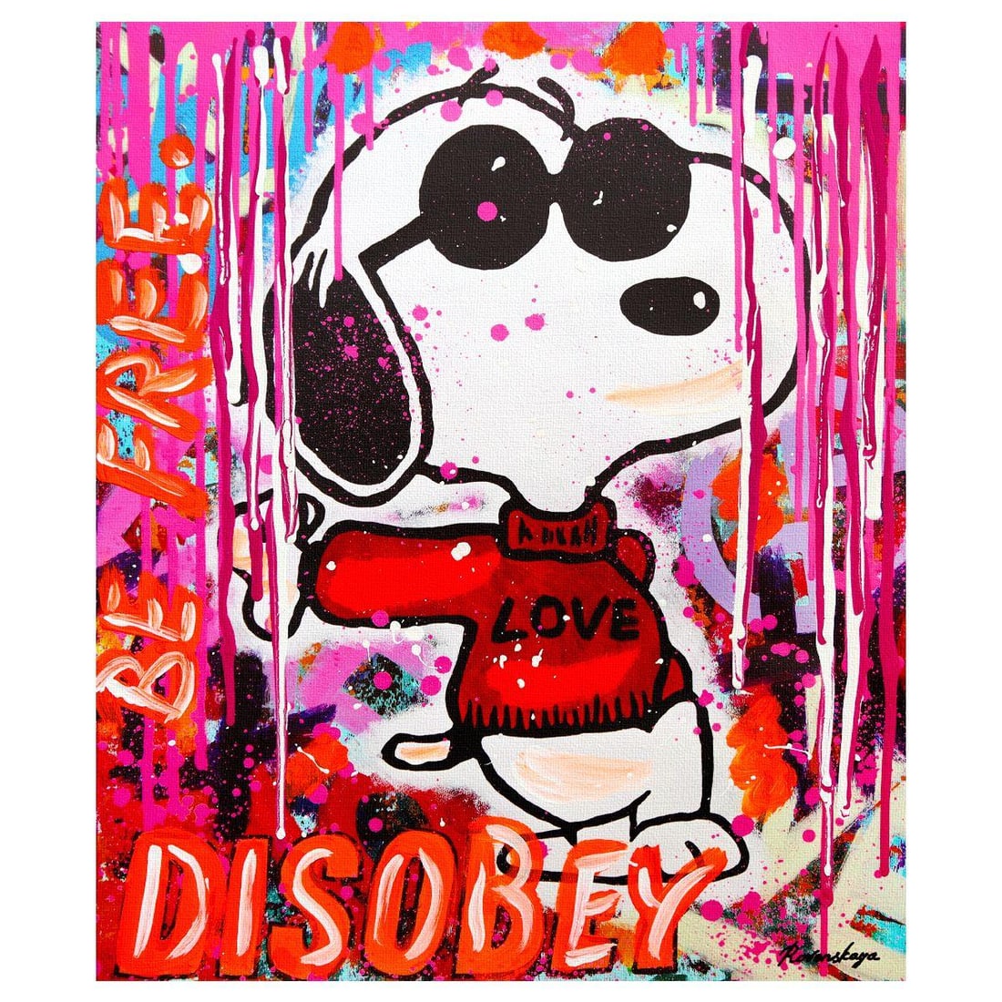 Nastya Rovenskaya- Mixed Media on Canvas "Mouseketeer Riot" (1 of 2)